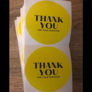 Thank You for Your Purchase 100 stickers Included